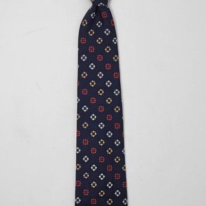 The Men's Shop JCPenny Geometric Blue Clip On Neck Tie 17.5" Polyester - Vintage